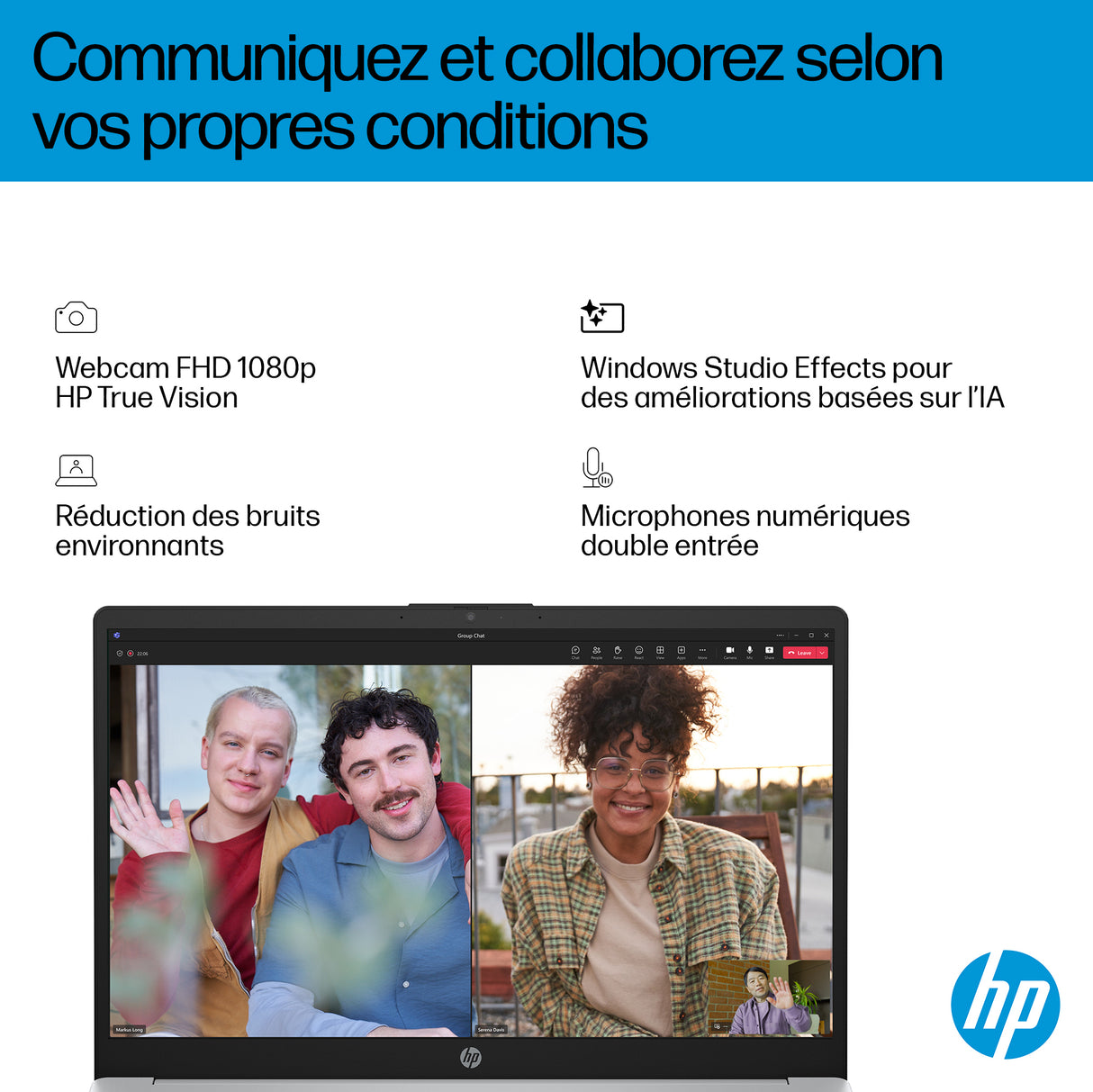 PC Portable HP Omnibook 3 15-fn0018nf - Windows 11 - 15,6 FHD IPS - Ryzen AI 5 340 - RAM 24Go - Stockage 512Go SSD - AZERTY