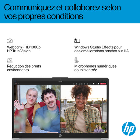 PC Portable HP Omnibook 3 15-fn0018nf - Windows 11 - 15,6 FHD IPS - Ryzen AI 5 340 - RAM 24Go - Stockage 512Go SSD - AZERTY