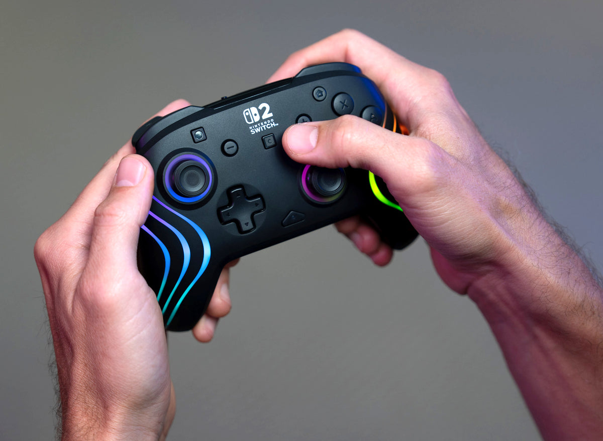 Manette de jeu - Nintendo Switch 2 - Afterglow Wave - RGB - Sans fil - Noir - Turtle Beach