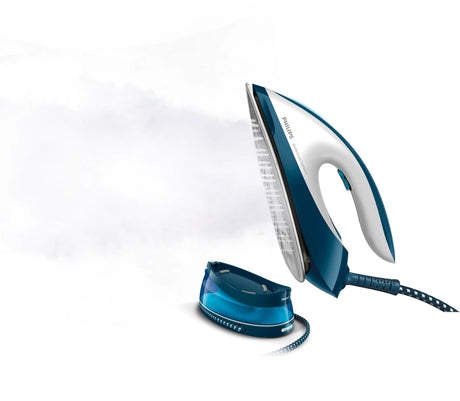 Centrale Vapeur - PHILIPS - GC7840/20 - PerfectCare Compact - 6.5 bars - 1.5L - Bleu/Blanc