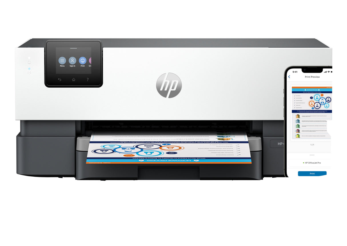Imprimante Monofonction HP OfficeJet Pro 9110B (Noir/Blanc)
