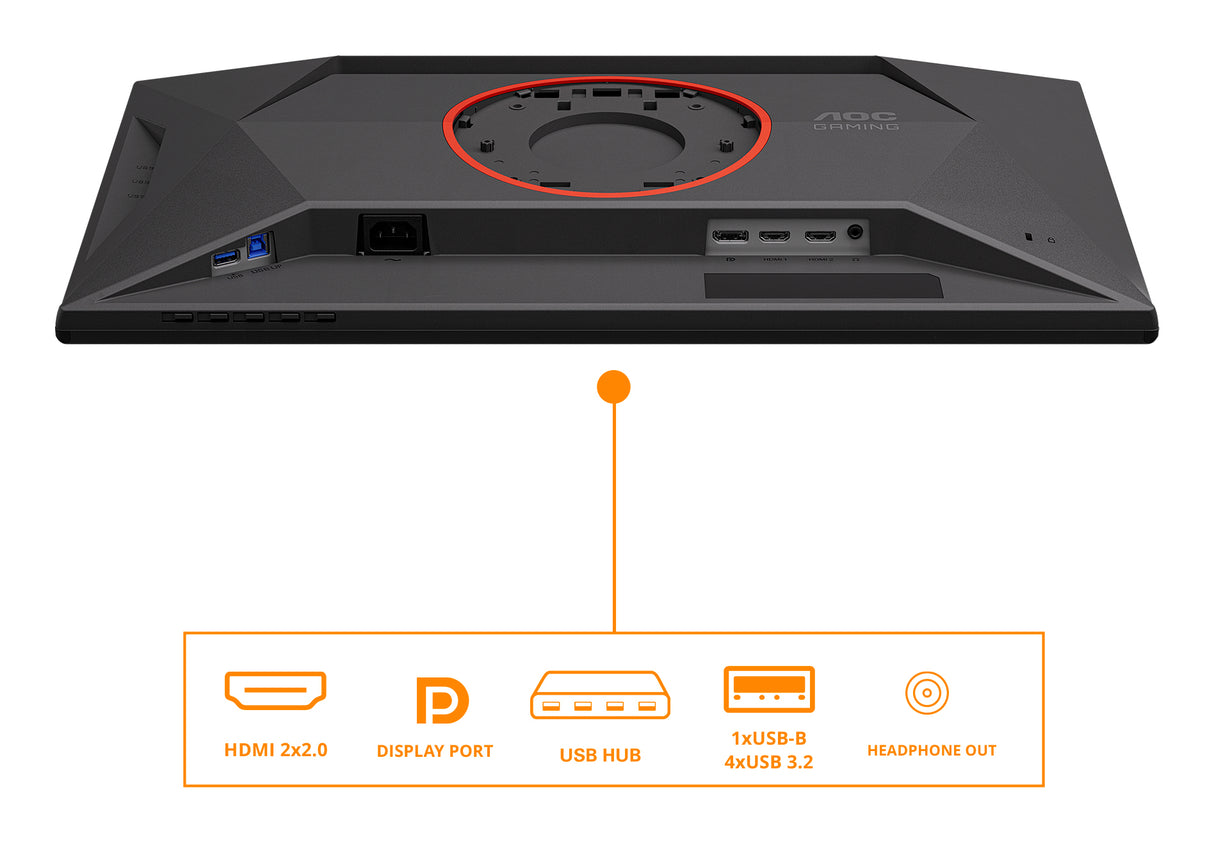 Ecran PC Gamer - AOC - 24,5'' - FHD - 420Hz (OC, 400Hz native) - Dalle Fast IPS - 0,3ms - Réglable en hauteur - 25G4KUR