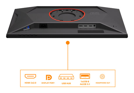 Ecran PC Gamer - AOC - 24,5'' - FHD - 420Hz (OC, 400Hz native) - Dalle Fast IPS - 0,3ms - Réglable en hauteur - 25G4KUR
