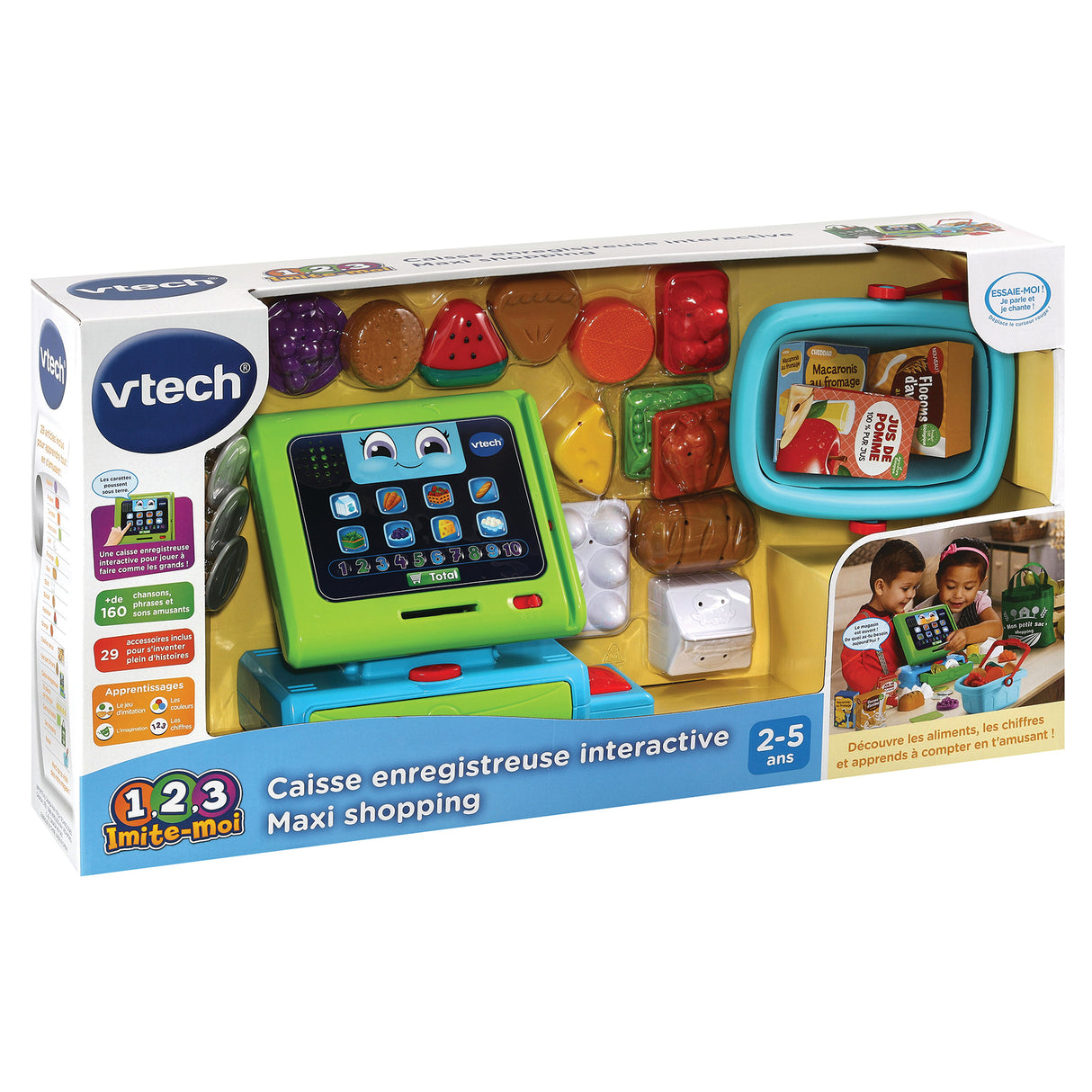 VTECH - 1,2,3 Imite-Moi - Caisse Enregistreuse Interactive Maxi Shopping - Jouet d'Imitation Enfant