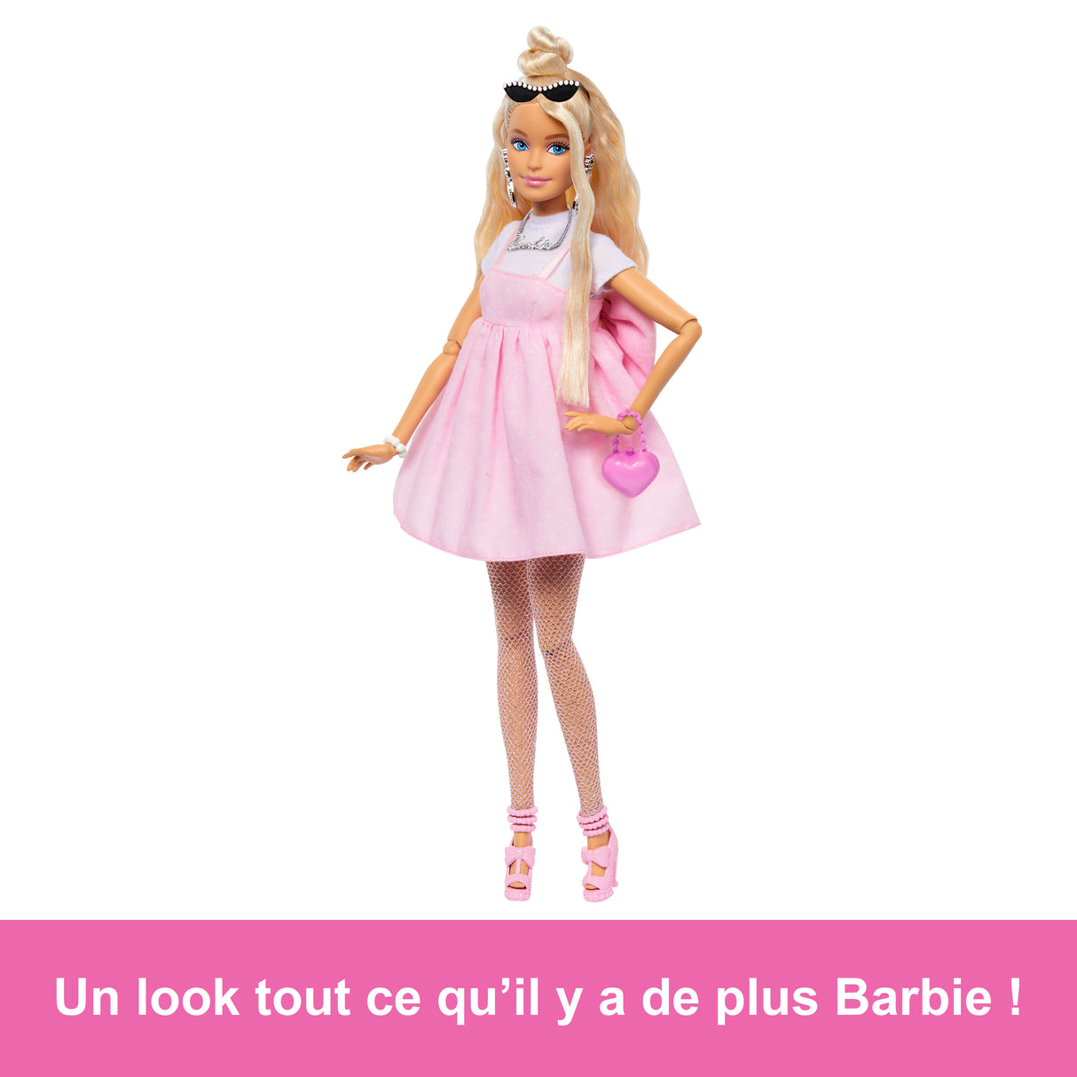 Barbie-Deluxe Style-Poupée Barbie Blonde a Robe Rose Pastel - 4ans+ - HYV27