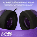 Casque Gaming filaire - TURTLE BEACH - Nintendo Switch - Airlite Fit - Violet Fantôme