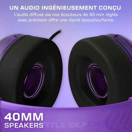 Casque Gaming filaire - TURTLE BEACH - Nintendo Switch - Airlite Fit - Violet Fantôme