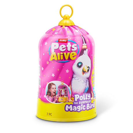 Oiseau interactif - PETS ALIVE - Polly Magic Bird - Réagit au toucher - Chante et bouge - a partir de 3 ans