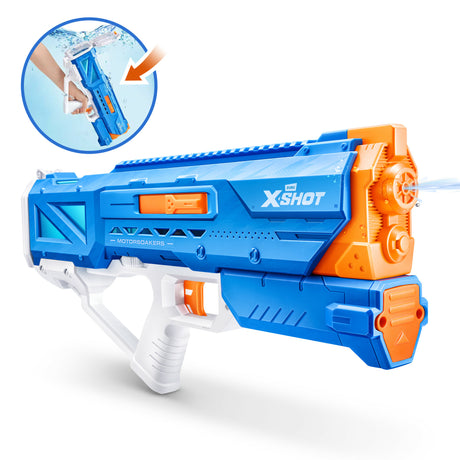 Pistolet a eau motorisé - ZURU - X-SHOT Hydra Pulse - Remplissage rapide - Batterie rechargeable - Portée 9 m - Réservoir 650 ml