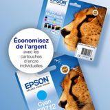 EPSON Cartouche d'encre T0712 Cyan - Guépard  (C13T07124012)
