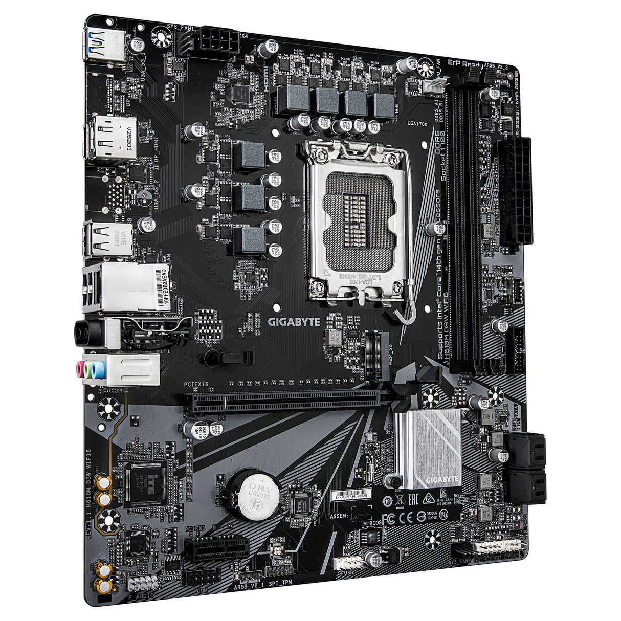Carte mere - GIGABYTE - H610M D3W WIFI6 - Format Micro-ATX - Chipset Intel H610 - WiFi 6 & DDR4