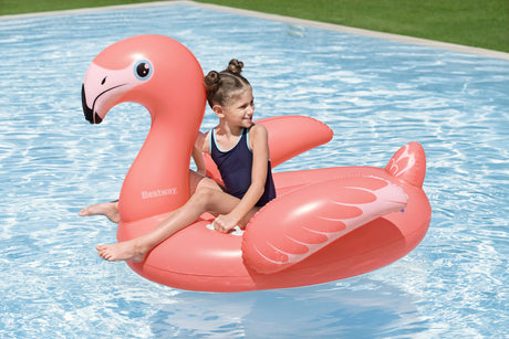 Bouée a chevaucher - Bestway - Flamant rose - 138 x 107 cm