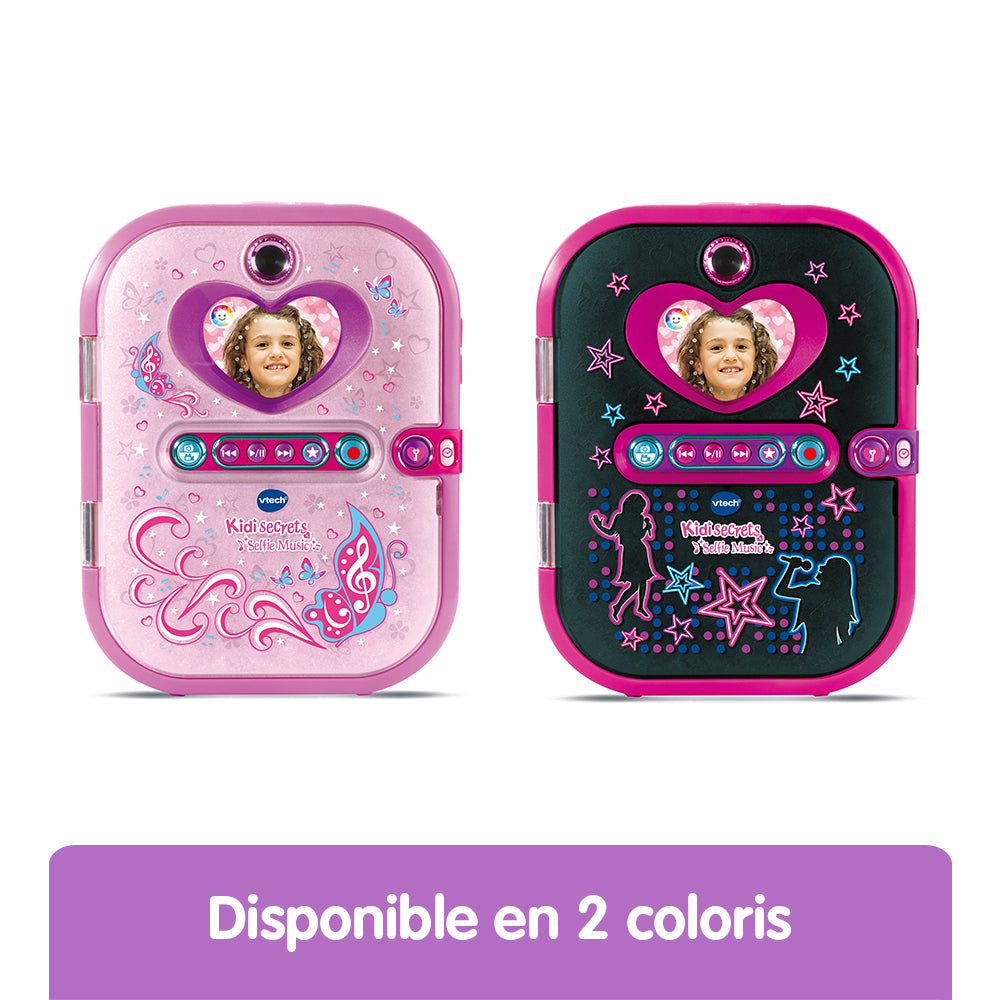 Agenda électronique VTECH Kidisecrets Selfie Music Noir avec lecteur MP3 pour filles de 6 a 12 ans