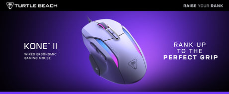 Souris gaming filaire - Turtle Beach Kone™ II - Ultra légere - Blanc, 26 000 DPI, 23 fonctions personnalisables