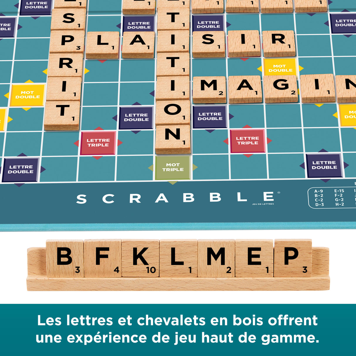 Scrabble classique - 2 en 1 - Mattel Games - JGR63