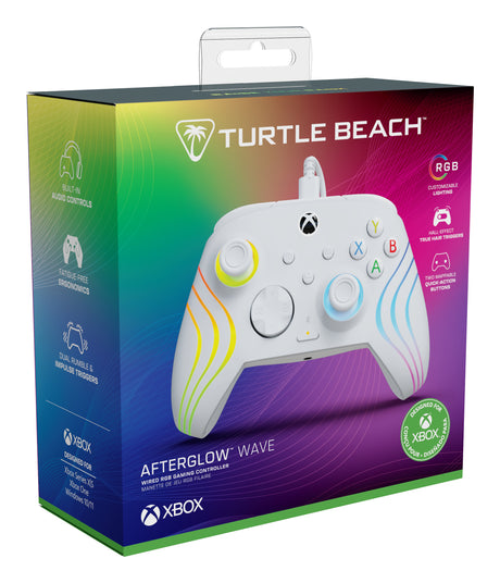 Manette de jeu - Xbox Series X|S, Xbox One et PC - Afterglow Wave - RGB - Filaire - Blanc- TURTLE BEACH