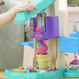 PlayDoh Mes Glaces Arc-en-Ciel, Pâte a modeler, Machine a Creme Glacée factice, 5 pots de 56 g  et accessoires, des 3 ans