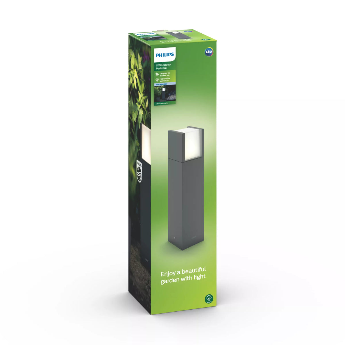 Lampe sur pied - PHILIPS - Arbour - 4000K - Anthracite - 1x6 W - IP44