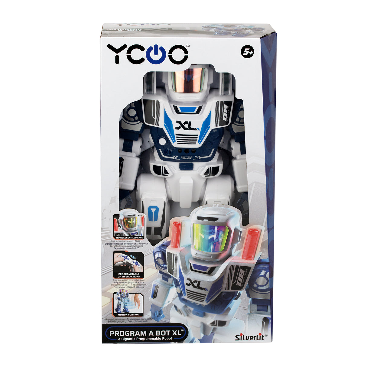 Robot radiocommandé - YCOO - Program a Bot XL - Multidirectionnel - 48 actions programmables - LED & Sons - Des 5 ans