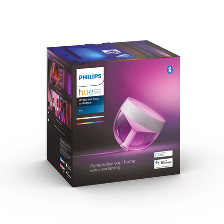 Philips Hue White & Color Ambiance, Iris compatible Bluetooth, Blanc, fonctionne avec Alexa, Google Assistant et Apple Homekit