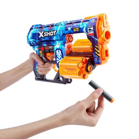 Pack Blasters - ZURU - XSHOT Skins Dread 2PK - Blasters double canon rotatif avec 48 fléchettes et tir a 27 metres