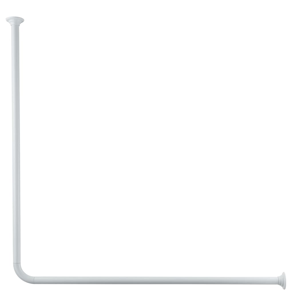 Kleine Wolke Corner Shower Curtain Rod 90x90 cm White