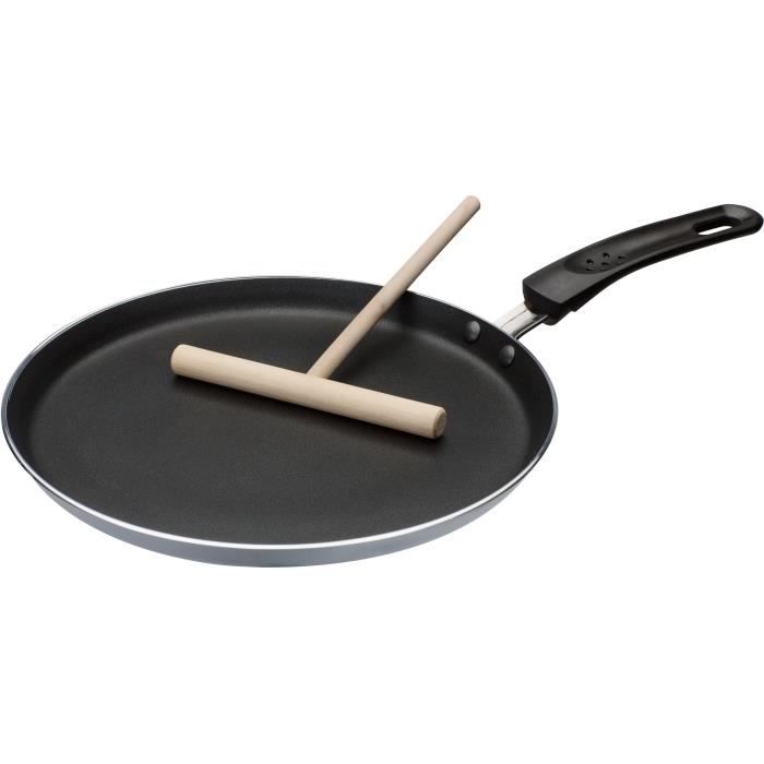 Crepiere avec étaleur - GSW - 456715 - Aluminium - gris - 26 cm - Tous feux dont induction