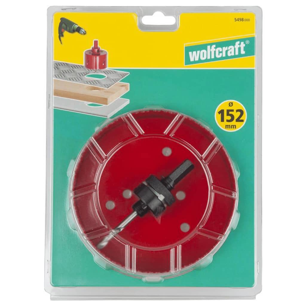 wolfcraft Scie cloche 152 mm Bi-Métal Rouge 5498000