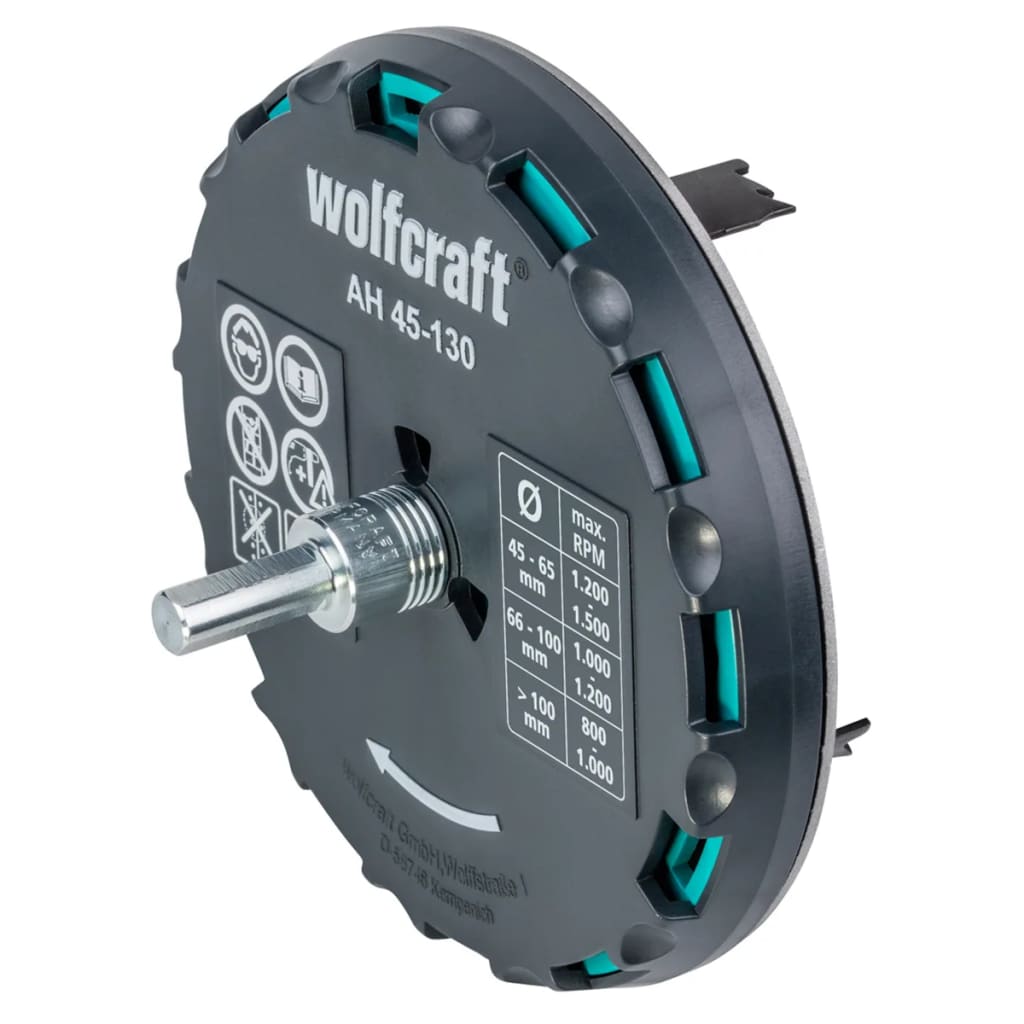 wolfcraft Scie cloche ajustable AH 45-130 30 mm Métal 5978000