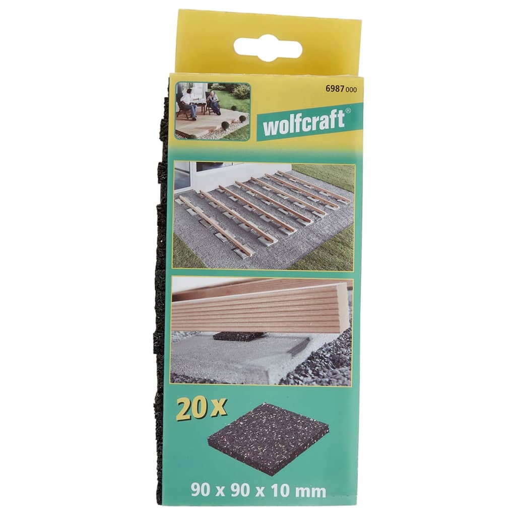 wolfcraft Bloc de support pour pose de panneau 20 pcs 6987000