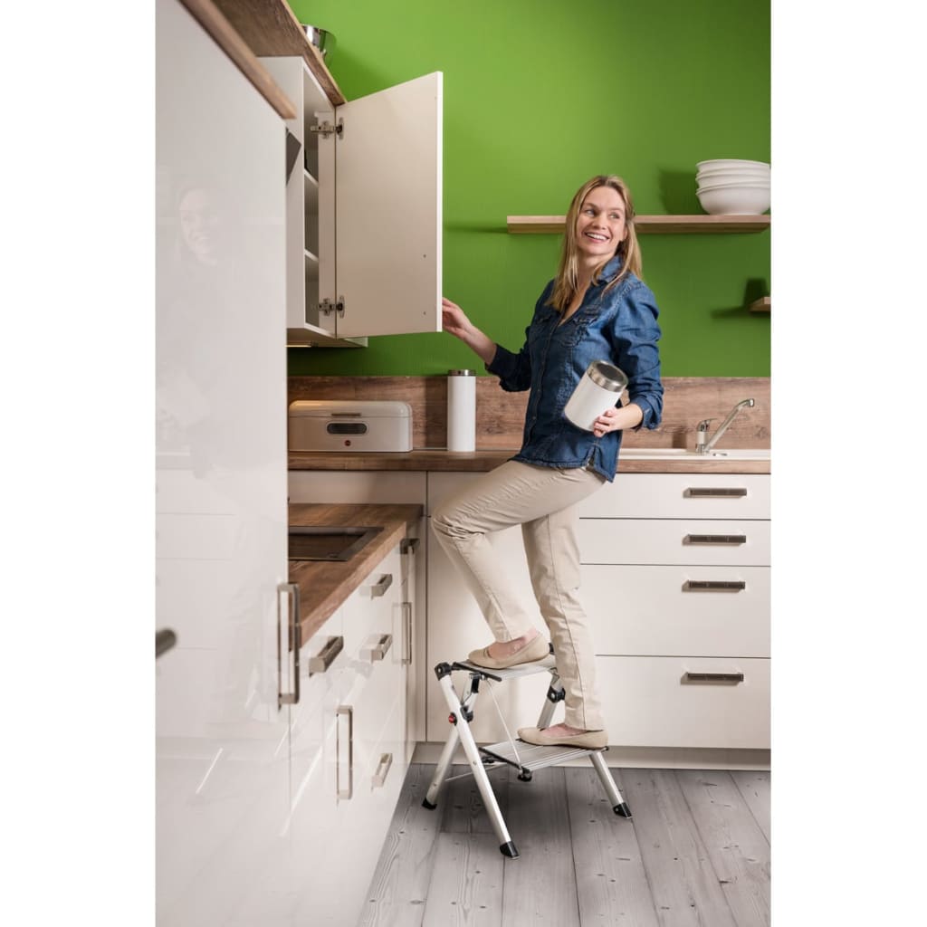 Hailo Stepladder 2 steps Mini Comfort 45 cm Aluminum 4310-100