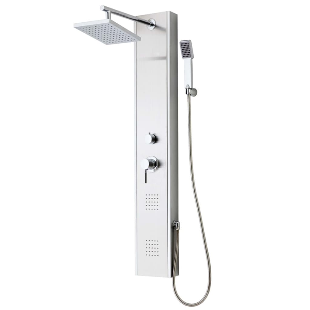 SCHÜTTE Shower panel with lever mixer TAHITI Inox