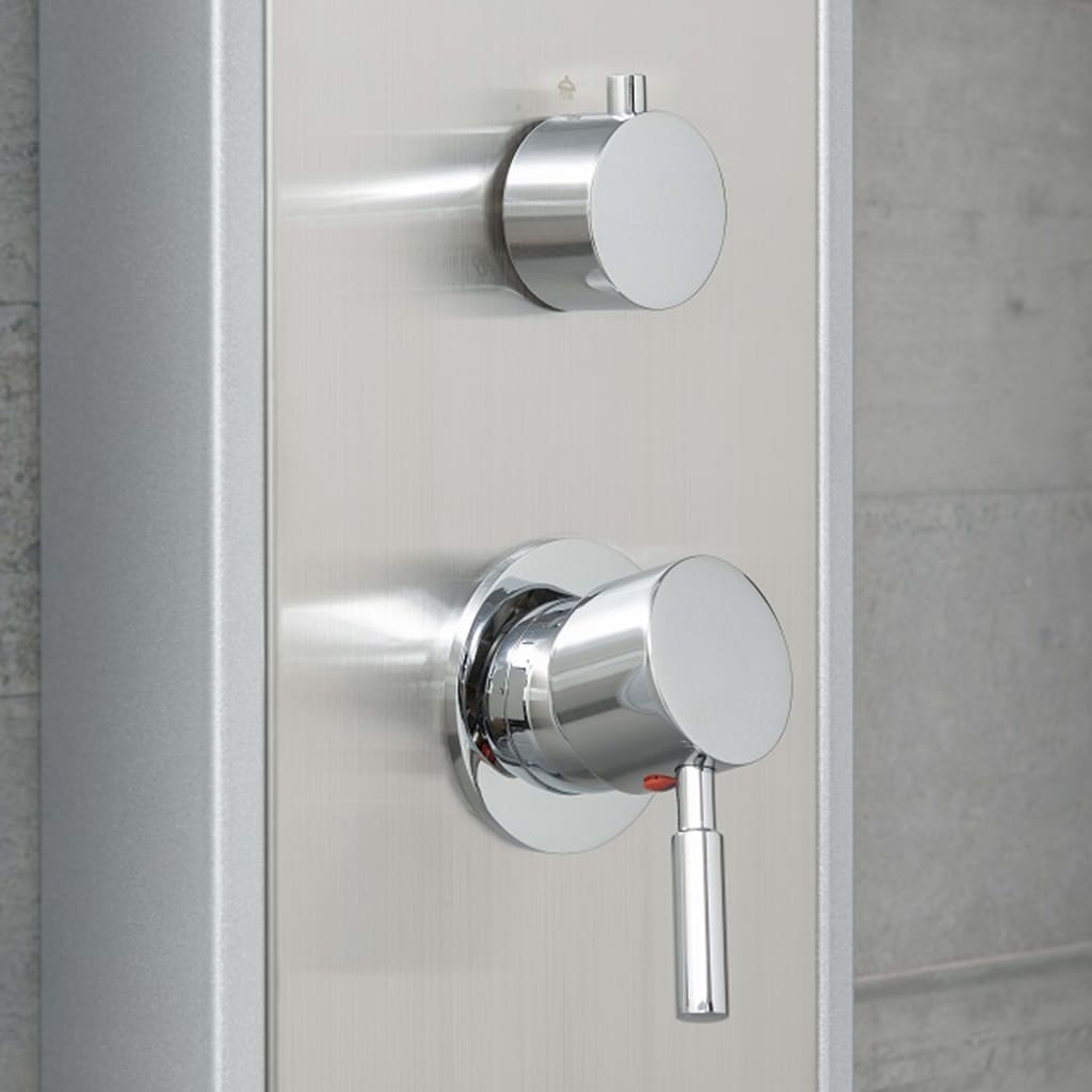 SCHÜTTE Shower panel with lever mixer TAHITI Inox