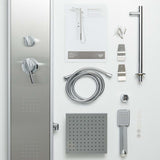 SCHÜTTE Shower panel with lever mixer TAHITI Inox