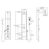 SCHÜTTE Shower panel with lever mixer TAHITI Inox