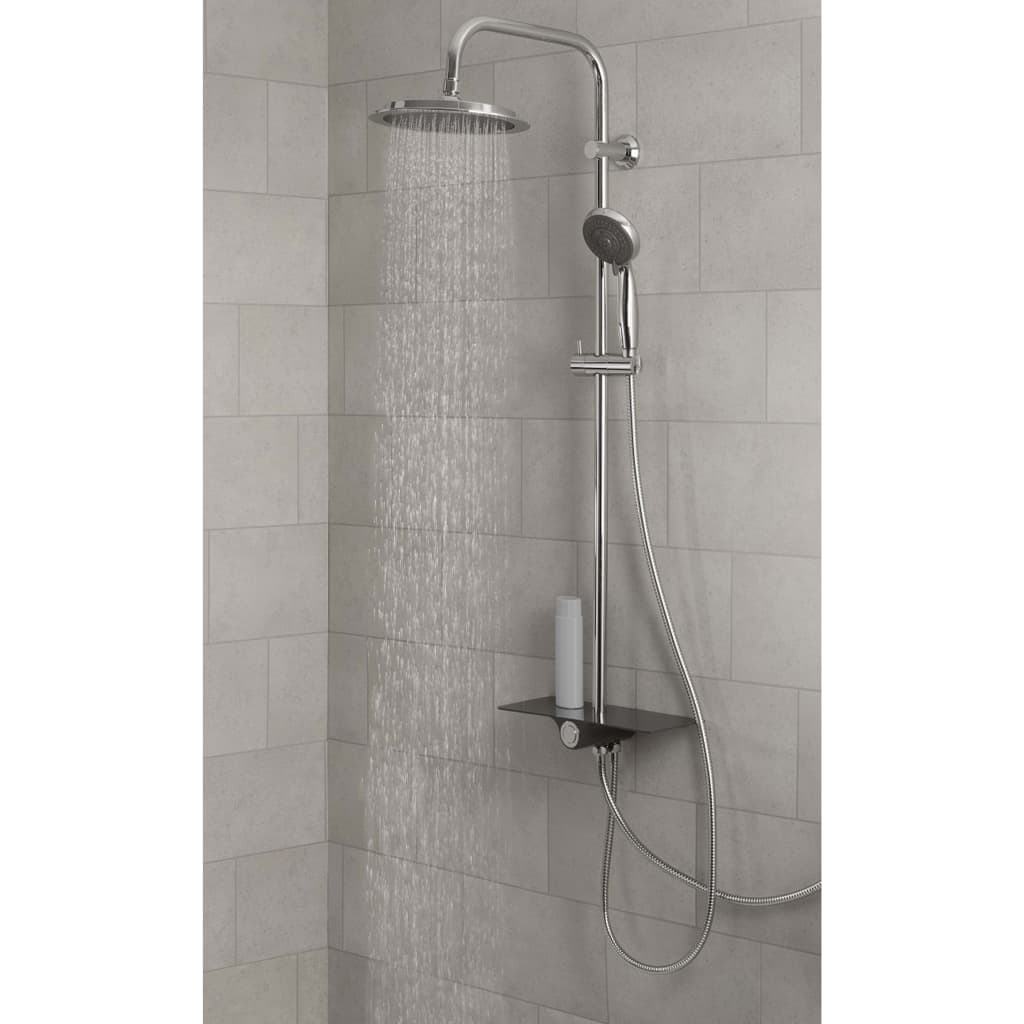 SCHÜTTE AQUASTAR overhead shower set anthracite-chrome