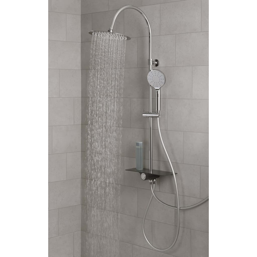 SCHÜTTE Ensemble de douche avec bac AQUASTAR chrome-anthracite