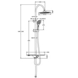 SCHÜTTE Ensemble de douche avec bac AQUASTAR chrome-anthracite