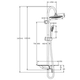 SCHÜTTE Ensemble de douche avec mitigeur à levier et bac WATERWAY