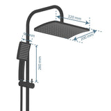 SCHÜTTE MALLORCA overhead shower set matt black