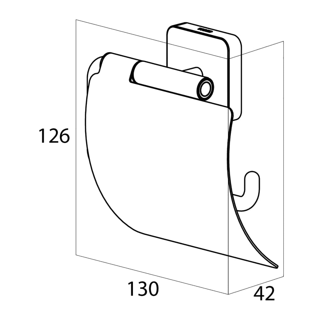 Tiger Porte-papier hygiénique Onu avec couvercle en acier inoxydable