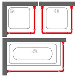 Sealskin Ensemble de rail de rideau de douche Easy-Roll Aluminium mat