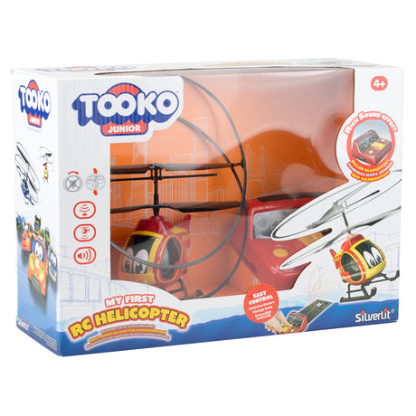 Hélicoptere télécommandé Pompier TOOKO - des 4 ans - Rouge