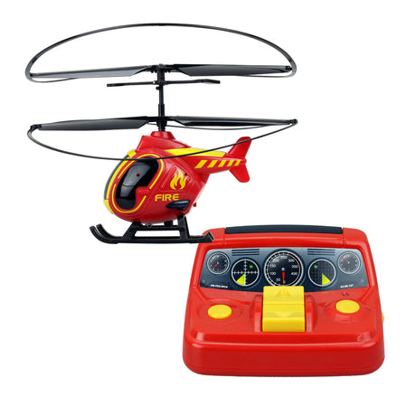 Hélicoptere télécommandé Pompier TOOKO - des 4 ans - Rouge
