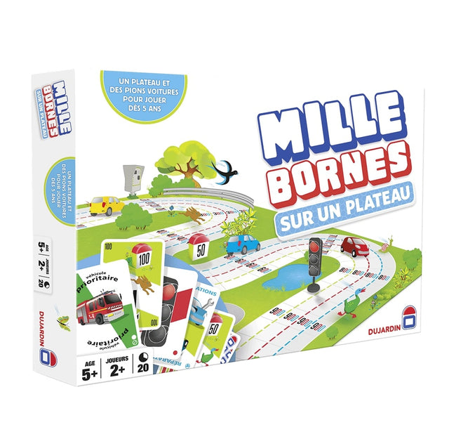 MILLE BORNES PLATEAU - GRAND CLASSIQUE - Jeu de plateau - DUJARDIN - Une édition familiale avec plateau 3D pour plus de fun !