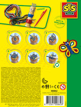 SES Creative - Tricotin - Kit Tricotin Enfant - Activité Manuelle Loisir Créatif-Poupée Tricotin en Bois - Outil de Tissage - 5+