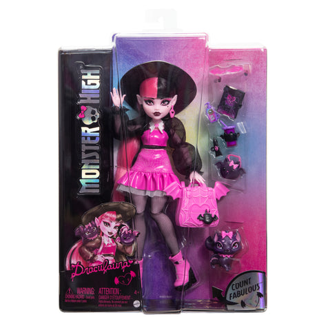 Monster High-Draculaura-Poupée avec animal de compagnie et accessoires HRP64