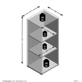 FMD Étagère de rangement avec 3 compartiments 47,1x39,9x112,5 cm chêne