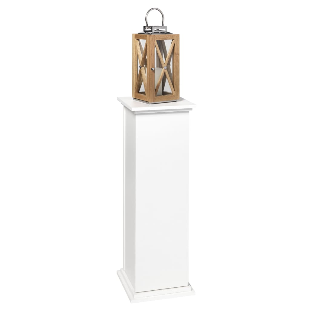 FMD Table d'appoint avec porte 88,5 cm Blanc