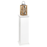 FMD Table d'appoint avec porte 88,5 cm Blanc